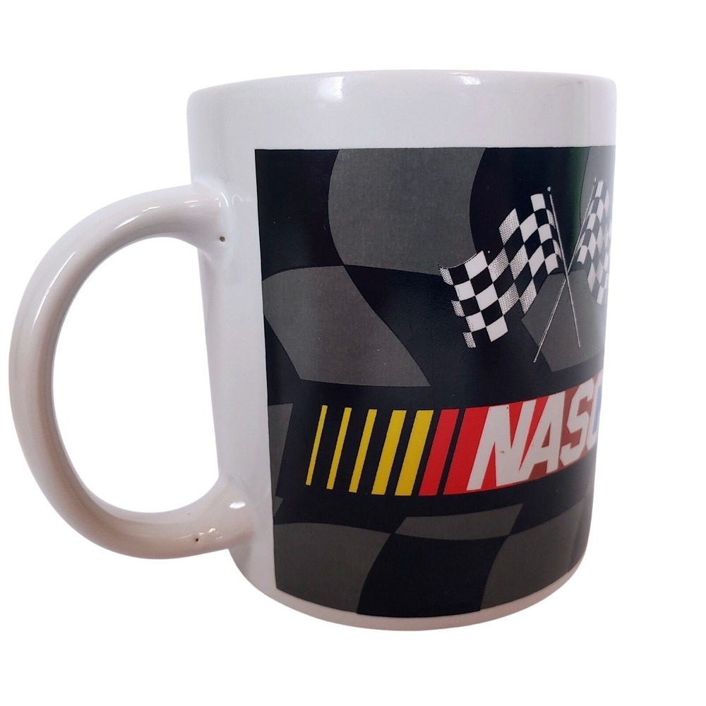 NASCAR Racing Flags Mug‎ 2004 Ceramic Coffee Cup Vintage Stock Car Collectible